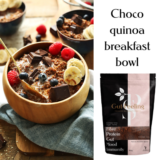 Gut-Feeling Choco Quinoa Breaky Bowl